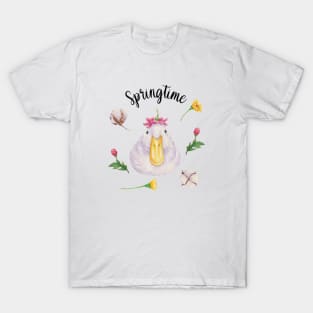 It's Springtime, Hand Painted Watercolor T-Shirt T-Shirt